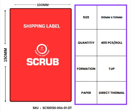 100X150 1UP DT 400PCS