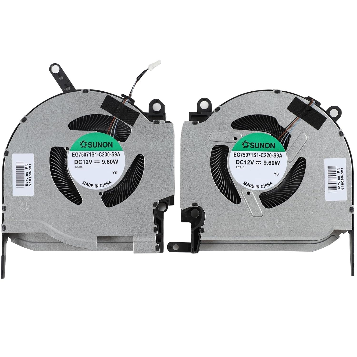 Fan for HP OMEN 16-K 16-N 8 Pro (DC12V) 16-K0013DX 16-K0023DX RTX3060 RTX3070 TPN-Q280 TPN-Q281 N18100-001 N18099-001(3)