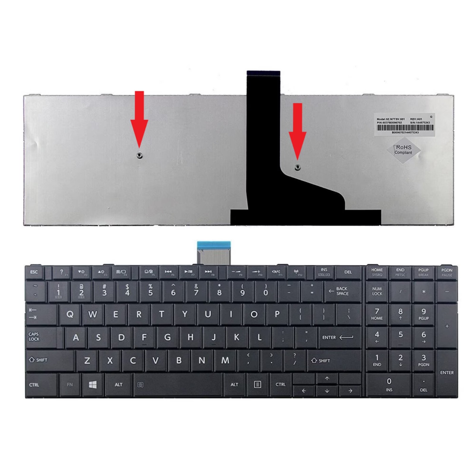 LAPTOP KEYPAD TOS C70 BLACK