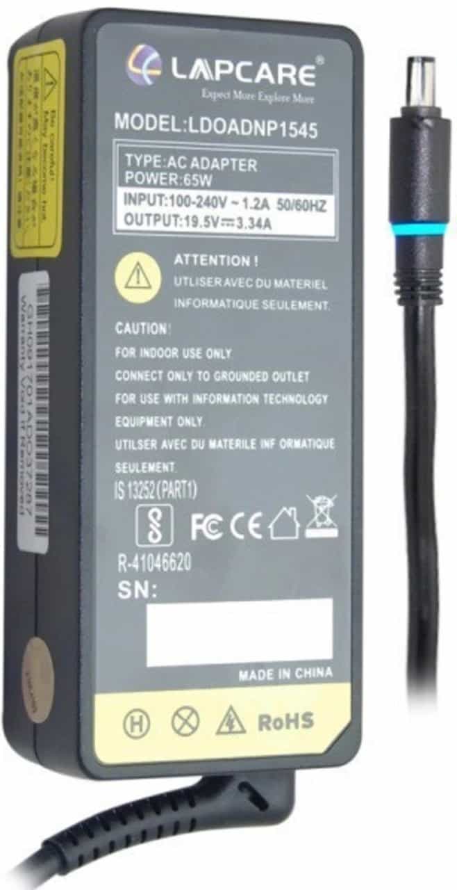 LAPTOP ADAPTER DELL 65W 19.5 3.34-5.0 LAPCARE