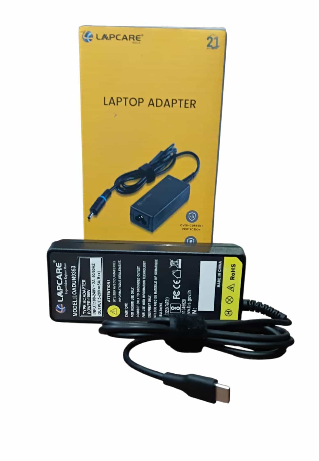 LAPTOP ADAPTER UNIVERSAL 100W TYPE C LAPCARE