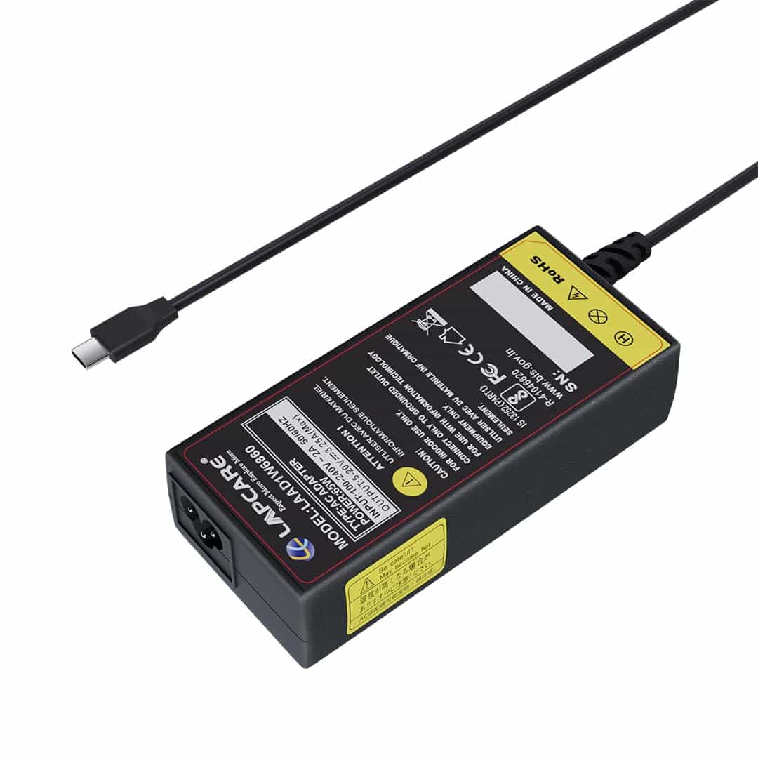 LAPTOP ADAPTER UNIVERSAL 65W TYPE C LAPCARE