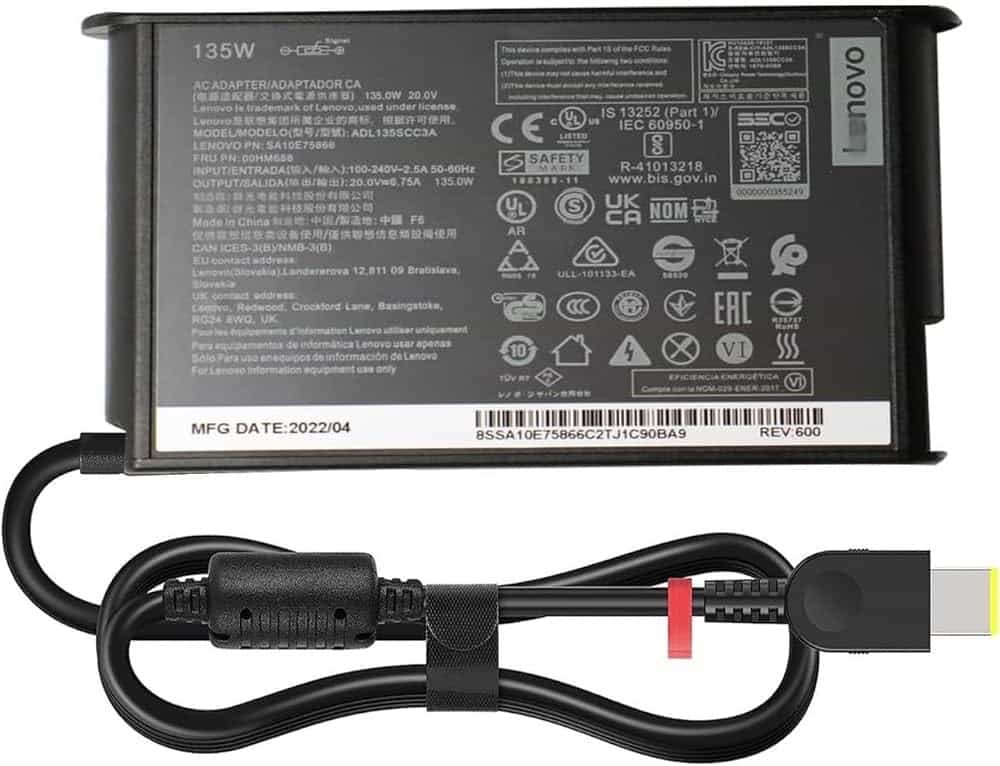 LAPTOP ORIGINAL ADAPTER LENOVO 135W USB