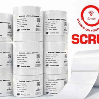 SCRUB BARCODE LABEL 100X15 1UP 3000PC POLYSTER
