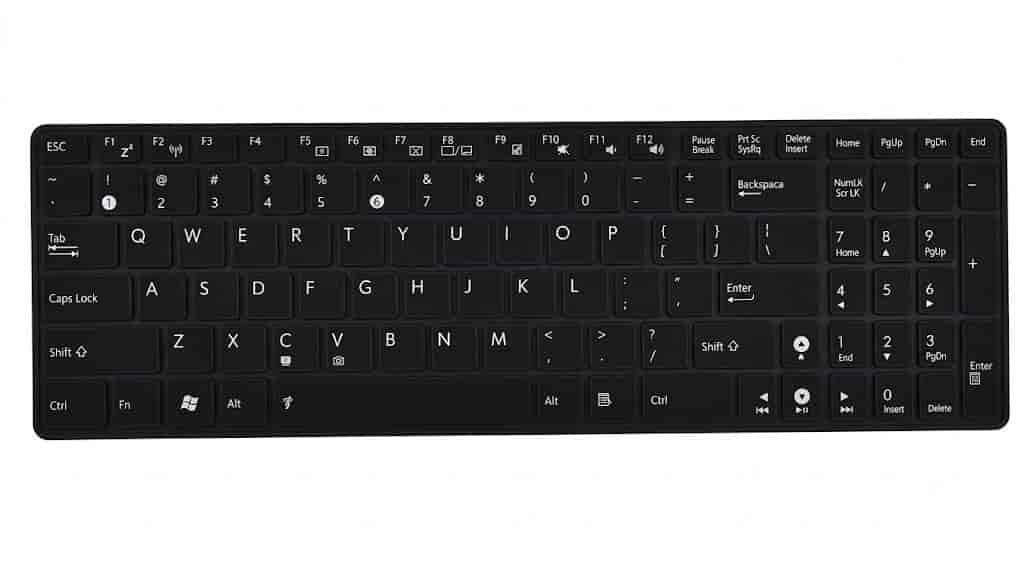 KEYBOARD COVER SKIN PROTECTOR FOR ASUS K52 X53 BLACK COLOUR