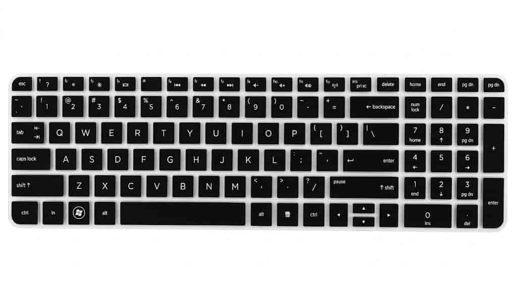 KEYBOARD COVER SKIN PROTECTOR FOR HP PAVILION DV6 BLACK COLOUR
