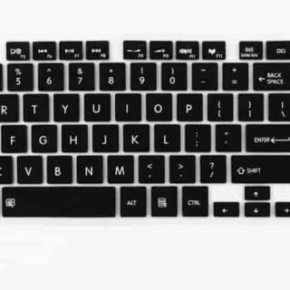KEYBOARD COVER SKIN PROTECTOR FOR TOSHIBA C850 BLACK COLOUR